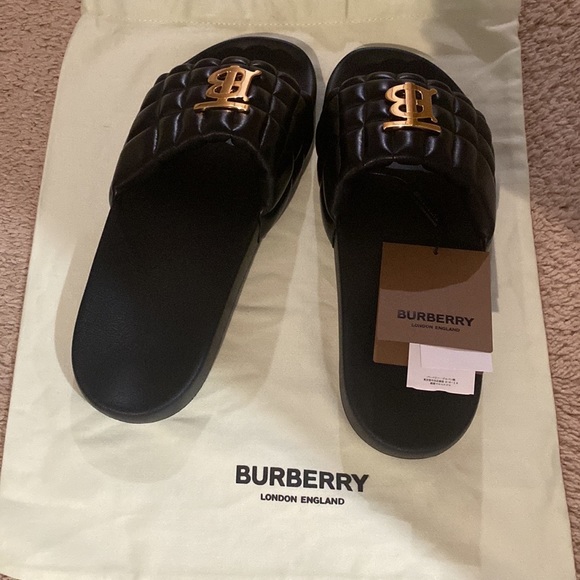 Burberry Monogram Quilted Leather Slide - Picture 2 of 5